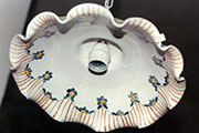 lampadario in ceramica dipinto a mano